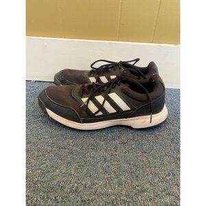 Adidas men 10.5 tie up golf cleats black & white
